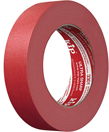 Kip MASKING-TEC Feinkrepp Ultra Sharp - Kreppband 24 mm x 50 m - Klebeband für Innen- & Außenbereich - Perfekte Farbkanten - Ausgewogene Klebkraft