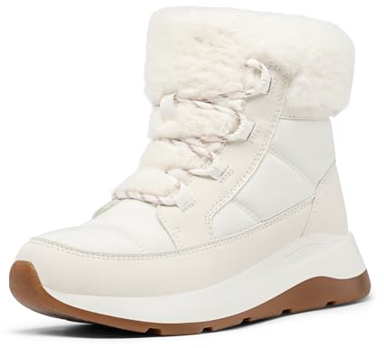 DREAM PAIRS Women's Winter Snow Boots, Faux Fur Waterproof Ankle Booties, Zaylee Ladies Comfortable Short Boots Outdoor,Size 10,Off-White,SDSB2208W