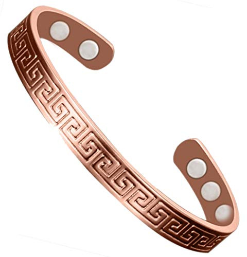 HTVNG Bracciale in Rame Puro della Grande Muraglia per donna e uomo Bracciale in Rame Fortunato