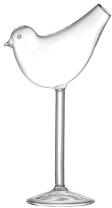 INIFLM 2 Pezzi 120ml Calice in Vetro Individualità, Bicchiere da Cocktail a Forma di Uccello, Bicchieri da Vino Unici, Bicchiere da Champagne, Bicchieri da Vino Trasparenti Bicchiere da Succo e Uva Bi