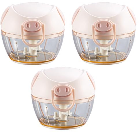 Affettatrice manuale per verdure e cipolle, 170 ml, per frutta, cipolla, con corda, tritatutto multiuso, tritatutto universale per verdure, frutta, aglio, alimenti per bambini, 3 pezzi B