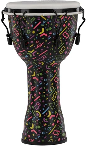 GEWA Liberty Djembé Mekaniskt stämd - Storlek (diameter): 25,4 cm (10), höjd 49 cm (19,5) - Antal spännkrokar: 6 - Crazy Neon