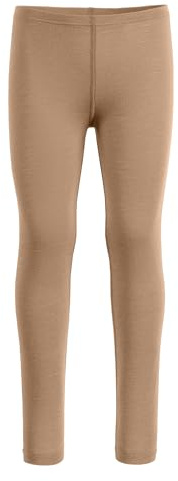 menique barn småbarn leggings för flickor och pojkar ekologisk merino 160 gsm, BEIgE, 158/164 cm