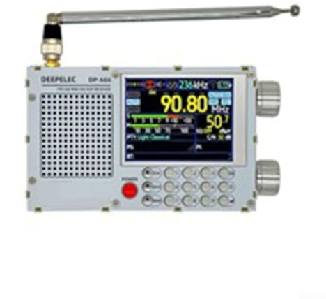 Radio digital portátil, radio de aleación de aluminio con chip TEF6686 para FM, AM, recepción de onda corta, para baño, cocina, exteriores (negro)