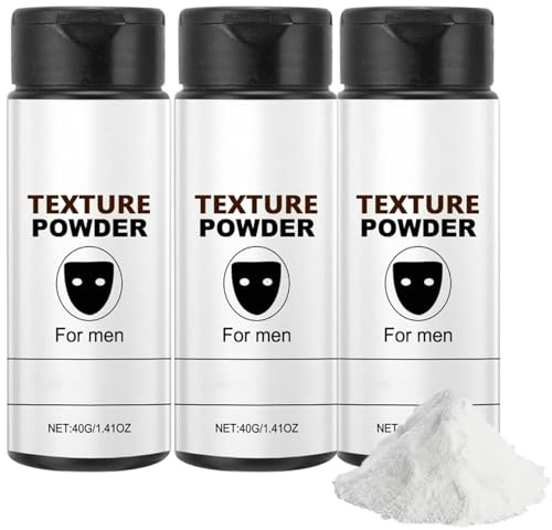 Poudre Texture, Poudre Coiffante Homme, Poudre Texturisante Cheveux, Poudre Coiffante, Poudre Texture,Texture Powder, Effet Mat et Volume Maximisé Poudre Texturisante pour Homme et Femme (3, Noir)