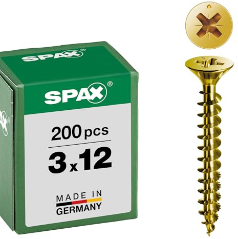 Spax – Universal Screw Countersunk Head Phillips Z 4Cut Full Thread Galvanized Passivated A2L – 1081020350123, 1081020300123