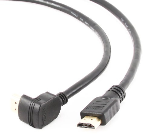 Gembird 1.8m 1.4 HDMI Cable with 90 Gold Plated Male to Straight Male Connector