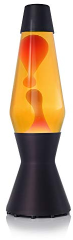 Mathmos Matt Schwarz Astro Lavalampe - Gelb/Orange