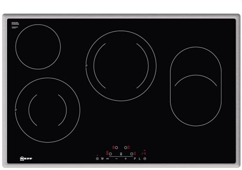 NEFF T18BD36N0 Elektrokochfeld N70, 60 cm, Autarkes Kochfeld, Touch Control, Bräterzone, Edelstahlrahmen
