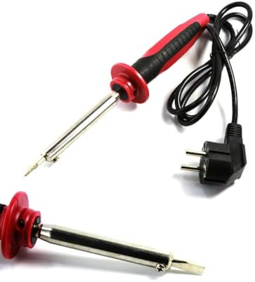 Trade Shop Traesio Soldador Estaño Soldadora Eléctrica de Soldadura Salda Punta Plana, 40 W
