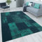 Paco Home Teppich Wohnzimmer Schlafzimmer Kurzflor Vintage Orientalisches Abstraktes Muster Ornamente Moderne Deko, Grösse:200x290 cm, Farbe:Türkis