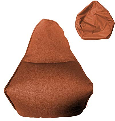 Rebecca Mobili Pouf A Sacco, Divanetto Vuoto Camera, Arancione, Poliestere, Resistente, con Cerniera - Misure: 70 x 80 x 90 cm (HxLxP) - Art. RE6516