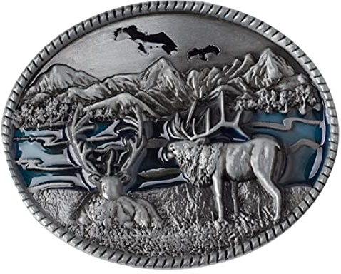 Hjortbältesspänne för män, vilda älg bältesspänne, Norrland Viking Deer Head Belt Spänne, Mountain Deer Animal Belt Spänne, Nej, NO