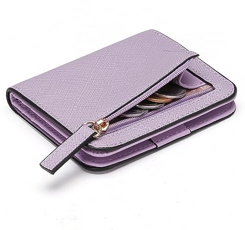 GAEKEAO Monederos para Mujer, Cartera para Mujer en Formato Corto con Bloqueo RFID, Monedero Minimalista con Bolsillo de Cremallera para Monedas
