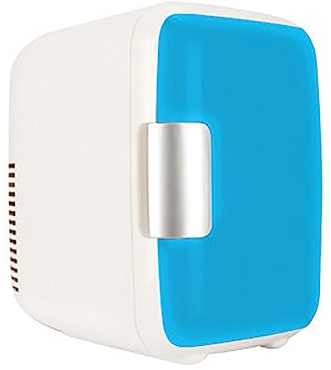 MegLob Fridge Portable Compact 4L, Mini Congélateur À Insuline De Lait Maternel Chaud Et Froid, Cosmétique De Poche Et Réfrigérateur De Beauté, Incubateur De Café,Bleu