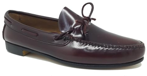 Zapato Castellano Hombre | Mocasines 1901 | Adorno Lazo| Suela Cuero Cosida | Hecho en España | 206