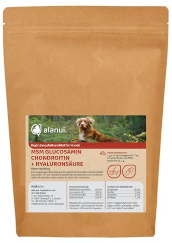 Alanui MSM glukosamin kondroitin hyaluronsyra pulver 200 g påse