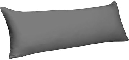 evoLive 100% Bamboo Rayon Material Cooling Breathable Pillow Cover/Pillowcases (Charcoal Grey, 21“X54“ Body Pillow Cover)