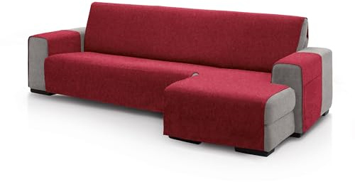 ECOMMERC3 | Funda Sofá Chaise Longue para Brazo Derecho Tamaño Respaldo 240 cm - Funda Sofá Chaise Longue Color Rojo Tacto Suave 100% Made in Spain