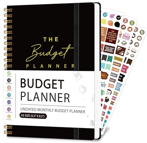 Budget Planner - Monthly Budget Book 2025 with Expense & Bill Tracker - Undated 12 Month Financial Planner/Account Book calendar organizer to Take Control of Your Money