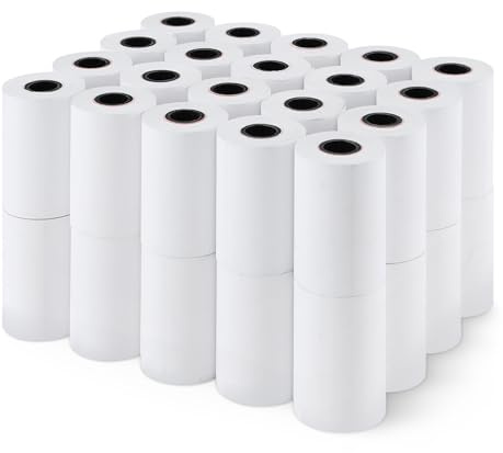 Amazon Basics Rollos de papel térmico para recibos, 57 mm x 40 mm, 40 rollos