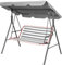 WingFly Funda de Asiento de Jardín para Columpio de Jardín, para Silla Mecedora de Jardín, Fundas para Silla de Jardín, 2 y 3 Plazas Rayas Horizontales Gris (148 * 50 * 50cm)