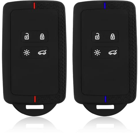 Custodia per chiave auto compatibile per Renault 2 pezzi con custodia per chiave Renault in silicone per la protezione della chiave dell'automobile custodia protettiva senza chiave per le chiavi