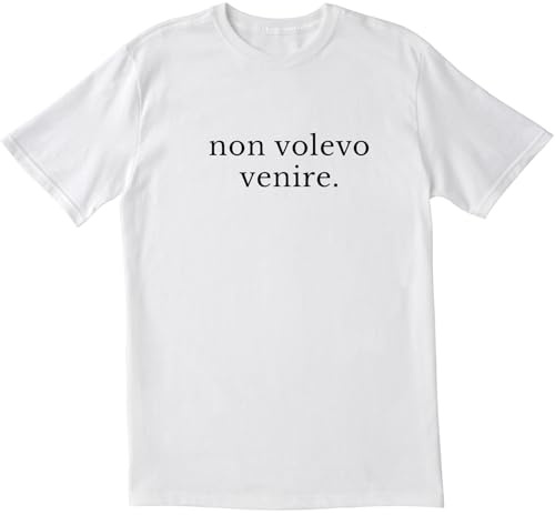 Hole Gadget Camiseta divertida para hombre y mujer – No quería venir, idea regalo irónica y simpática para amigos, cumpleaños, fiestas minimalistas frases divertidas unisex, Color blanco., XL