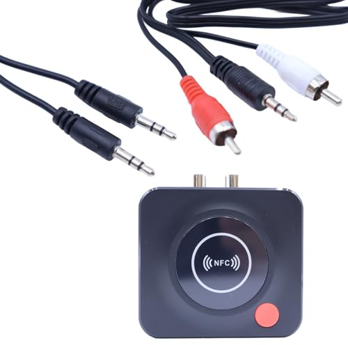 Durlo Bluetooth-mottagare för HiFi, Bluetooth 5.4-ljudmottagare för högtalare, hemmastereo med NFC, T-FCard-kortplats, 3,5 mm AUX/RCA-gränssnitt