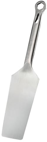 COHEALI Llana de Albañilería de Acero Inoxidable Doble Cara Mango Redondo Herramienta Multiusos para Ladrillos Yeso y Azulejos Llana Plana Resistente para Enlucido y Acabado