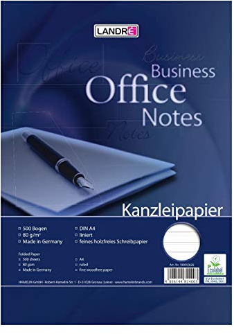 Landré Kanzlei-Papier A4 liniert, 80 g/m², 500 Kanzlei-Bogen