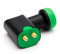 Premium X Twin LNB – 2 scomparti – per 2 partecipanti – 4 K Full HD – con protezione dalle intemperie e filtro LTE per parabola satellitare, ricevitore satellitare digitale – Green Diamond nero