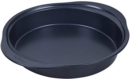 Wilton Diamond-Infused Non-Stick Navy Blue Round Baking Pan, 9-inch, Steel