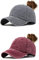 CheChury Damen Baseball Kappe Vintage Pferdeschwanz Cap Washed Ponytail Baseballmütze Mit Zöpfen Loch Loop Einstellbare Outdoor Sports Freizeit Basecap Unisex