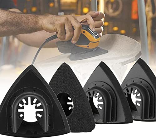 4 discos de lijado para lijadora delta, placa de lijado universal para Fein Bosch Parkside Ryobi Worx Workzone accesorio (93 mm)