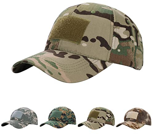 XGOPTS Camouflage Hat Baseball Cap Multicolor Tactical Hat Unisex Sun Protection Army Hat Sports Sun Hat for Outdoor Hiking Paintball Climb Shooting Fishing Army Training (CP - Camouflage)