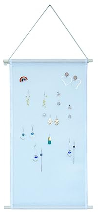 PW TOOLS Porte-Boucles d'oreilles Organisateur Mural | Grand Clous d'oreille pour l'affichage | Boucles d'oreilles percées Porte-Bijoux, Rangement pour Femmes Filles Dames