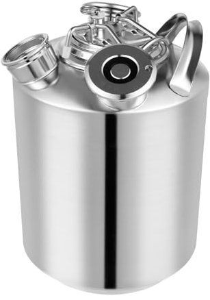 Draft ölmaskin rengöringshink 2,6 gallon med handtag, trehövdad rengöringshink, stor kapacitet, hållbar för rengöring av öl produktionslinjer (silver)