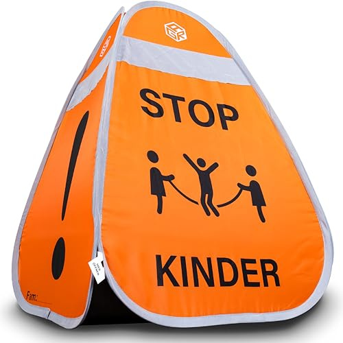 AGR Living® Warnwürfel Achtung Kinder - Straßenwarnschild mit Reflektor - Pop Up Aufsteller für Spielstraßen, Schulweg & Wohngebiet - 65x45x45cm