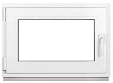 Framex Ventana Para Sótano, de PVC Blanca, 70 x 40 cm (700 x 400 mm) de Ancho x Alto, Doble Acristalamiento, Cristal Transparente (32 mm), Oscilobatiente, DIN Izquierda - Premium
