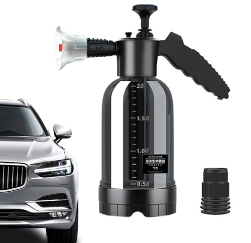 Pulverisateur Mousse Voiture, 2L Pulvérisateur de Mousse devoiture, PulverisateurPompe À Main Lavage À Main À Pression, Pompe de Lavage Portable pour Le Nettoyage du Jardin et de la Voiture