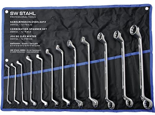 SW-Stahl 01512L - Juego de llaves de estrella acodadas (cromo-vanadio, 12 unidades, 6-32 mm)