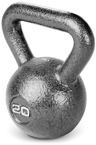 Marcy Hammertone Kettlebells, Ideal Workout Weights For Home Gym, Cast Iron, Black, 20lbs HKB-020
