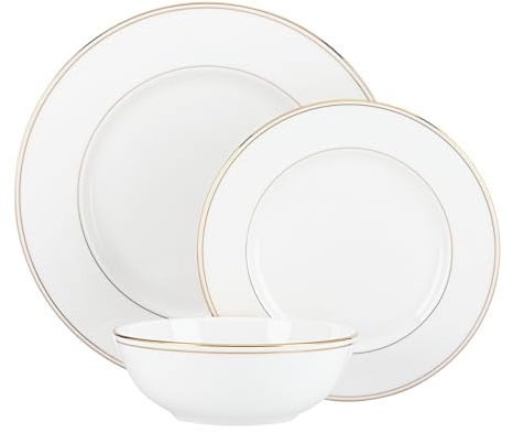 Lenox Federal Gold Bone China 3-Piece Dinnerware Set for 1