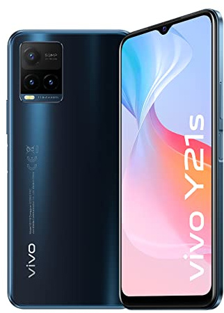 vivo Y21s 4 GB +128 GB smartphone, 50 MP huvudkamera, 5 000 mAh batteri, Fast Charge med 18 W, 8 MP Super Night Selfie, Dual SIM och Dual Standby (Midnight Blue)