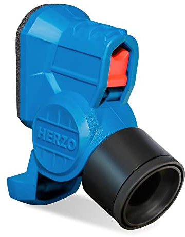 HERZO Borrdammsugare, dammutsugning för slagborrar kompatibel med alla borrverktyg med max. 18 mm borrdiameter blå