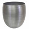 Orientalischer Blumentopf Toledo XL 40x42 cm Luxus Metall Übertopf Boho Chic Pflanzkübel Blumen-Kübel Silber rund aus Aluminium mit Hammerschlag verziert ABK601
