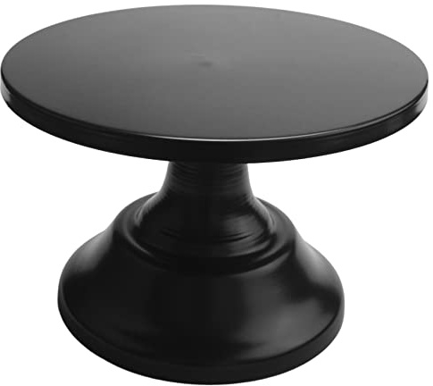 Osmond Soporte de metal de hierro para tartas, Base para Tarta, Soporte redondo para postres, Mesa Dulce Accesorios, Bandeja de exhibición de cupcakes para cumpleaños, boda, fiesta (negro)