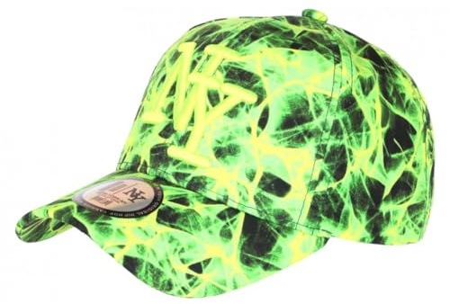 Barnkeps grön neon svart mode spyder ny baseball 7 till 12 år - storlek: En storlek - färg: Grön - Pojke, Färg: grön, One Size