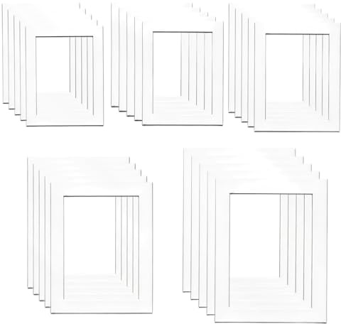 25 Pack Picture Mounts for Frames Cut to Size 4x6 5x7 6x9 8x10 Inches A4